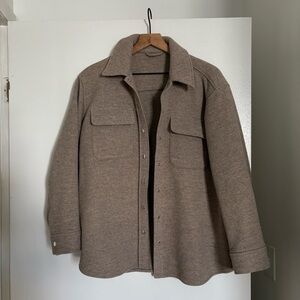& Other Stories oversized wool jacket in oatmeal size 4
